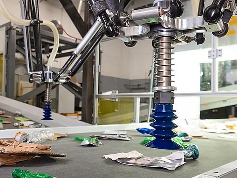 The green bins will be used for general waste while blue bins will be used for recyclables under the Bee’ah initiative.