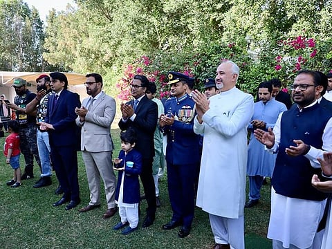 Pakistan Ambassador to UAE Faisal Niaz Trimizi during the Pakistan Day celebrations held at the Embassy in Abu Dhabion Thursday.Supplied