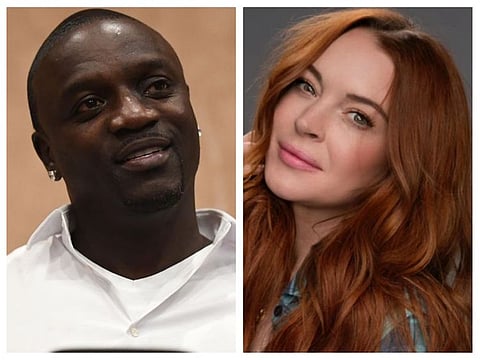 Rapper Akon and actress-singer Lindsay Lohan