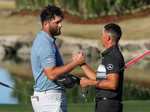 Rickie Fowler beats Jon Rahm in his first Round Robin Group Match in the WGC - DELL Technology Matchplay in Austin, Texas