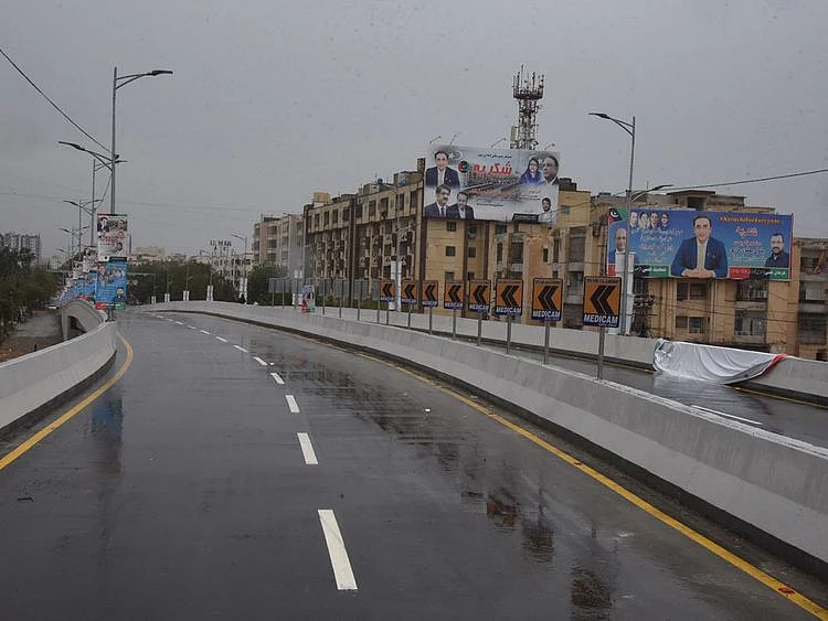 New flyover in the Gulistan-e-Jauhar area of Karachi.