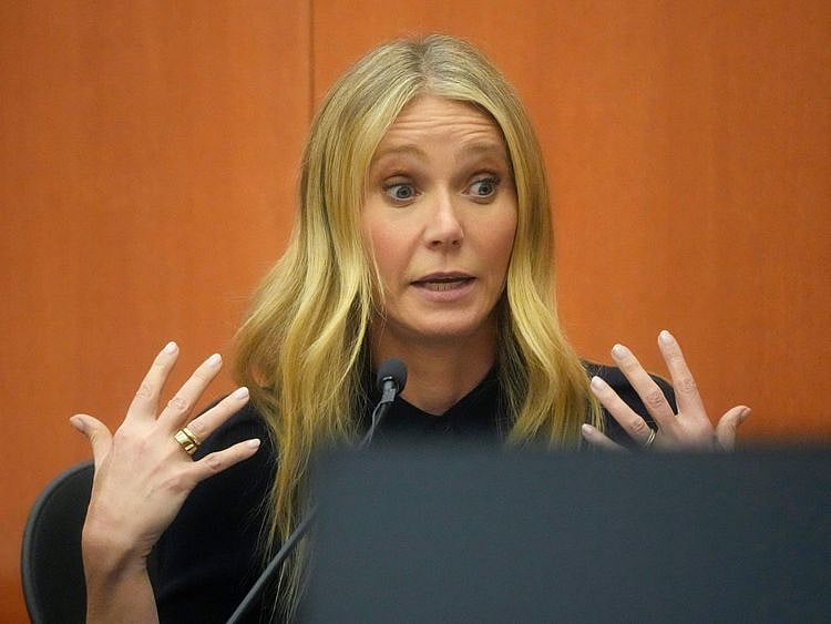 Hollywood actress Gwyneth Paltrow testifies during her trial in Utah on Friday, March 25, 2023.