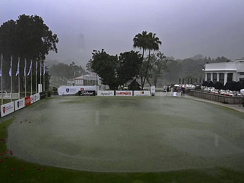 The tournament has been reduced to 54 holes, due to inclement weather today (Saturday) at Hong Kong Golf Club