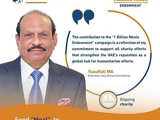 Lulu chairman pledges Dh10 million to 1 Billion Meals campaign
