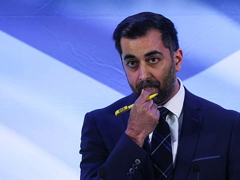 Humza Yousaf speaks after being announced as the new Scottish National Party leader in Edinburgh, Britain March 27, 2023.