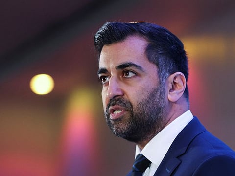 Humza Yousaf speaks after being announced as the new Scottish National Party leader in Edinburgh, Britain March 27, 2023.