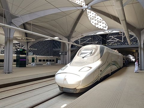 The KAEC station of the Haramain speed train at King Abdullah Economic City, near Jeddah.