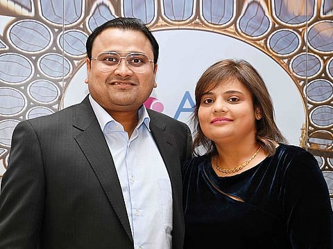Abhishek Jajoo, Founding Partner & CEO, AJMS Group, with Komal Jajoo, his wife and Partner-International Operations