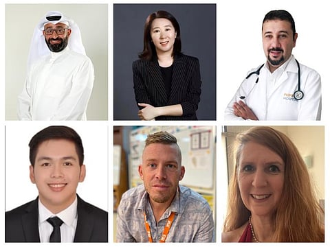 (From top clockwise) Rashed AlFadala, Sunny Yang, Dr. Adel Mohamed, Tracey Inglis, Mark Ryan and John Leonard Del Rosario. 