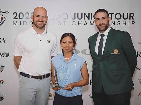 Jamie Roslyn Camero, Champion of the Faldo Junior Tour Middle East Championship