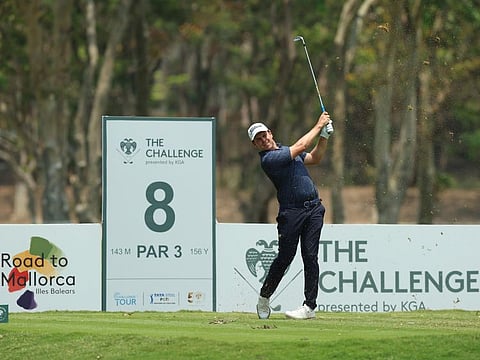 Lars van Miejel in action in round three at Karnataka Golf Association