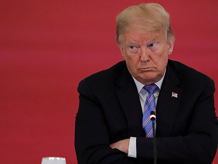A file photo of former US President Donald Trump 