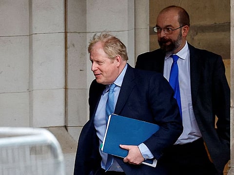 Former British Prime Minister Boris Johnson in London, Britain, March 22, 2023. 