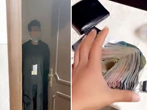 The man who was arrested for begging in Kuwait. 
