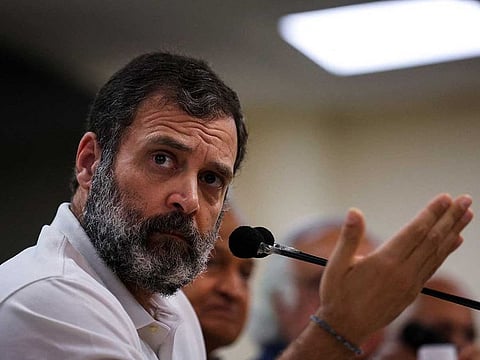 India's main opposition Congress party’s leader Rahul Gandhi 