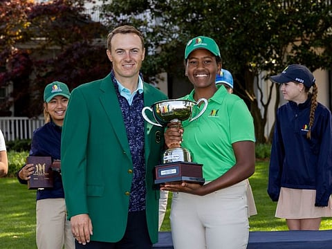 Maya alongside 2015 Masters Champion Jordan Speith