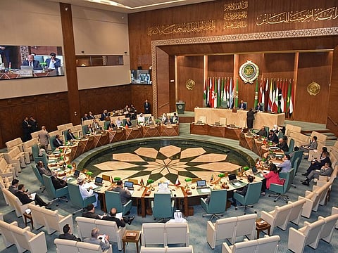 Members of the Arab League gather for an emergency meeting in Cairo after Israeli forces raided the Al Aqsa mosque and clashed with Palestinian worshippers inside. 