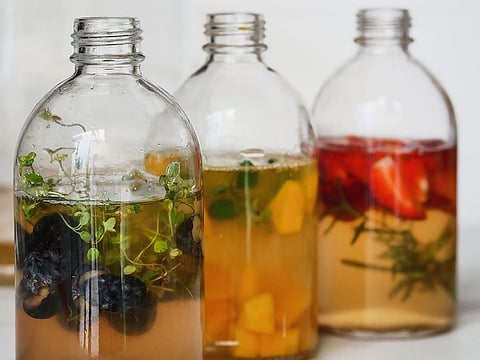  Prebiotic beverages are infused with special plant fibers that feed the microorganisms that live in your gut. 