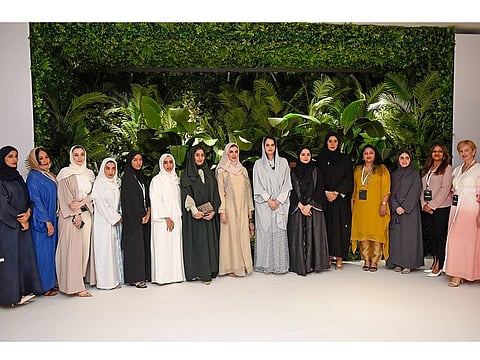 Guests at “Designs of Hope” charity exhibition at Dubai Ladies Club. Designs of Hope is one of the charity endeavours of Al Manal Humanitarian Initiative.
