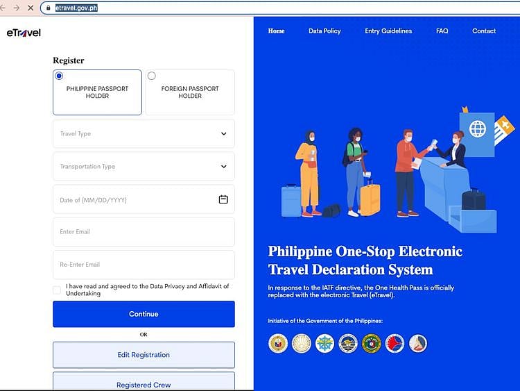 etravel.gov.ph Platform