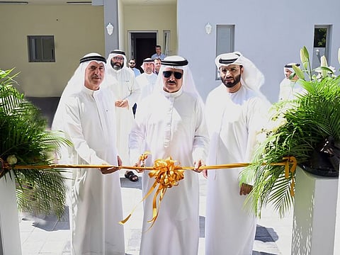 (centre) Saeed Mohammed Al Tayer, Chairman of the Board of Trustees of the UAE Water Foundation (Suqia UAE) inaugurates the project