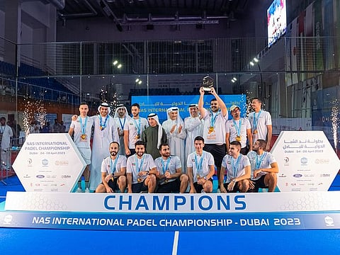 The UAE national team beat Qatar in the final of the Nad Al Sheba International Padel Championship.