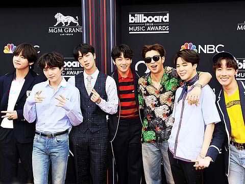 V, Suga, Jin, Jung Kook, RM, Jimin and J-hope of BTS. (Archive photo)