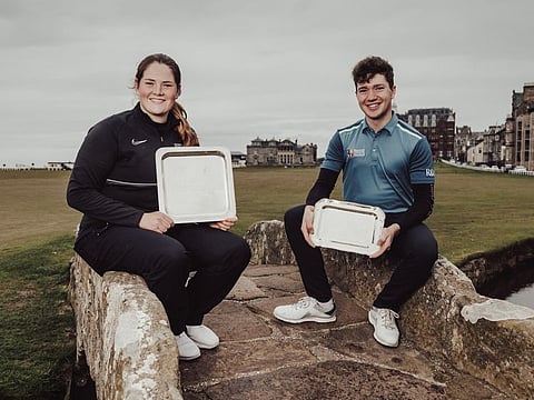 The R&A Student Tour Series - St Andrews event winners Lorna McClymont and Will Coxon