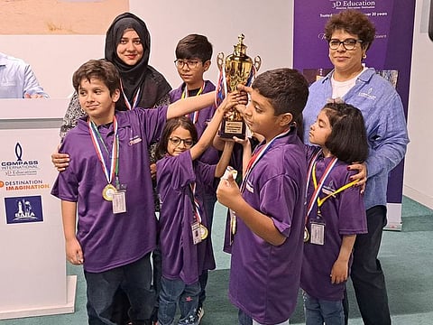 The ‘Youngest student team’ from Pakistan win technical challenge at Destination Imagination held in UAE in end of March 2023.  