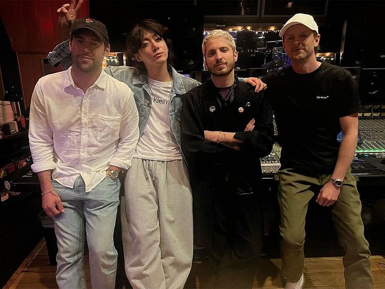 Second from left Jungkook and his friends 