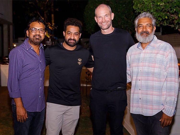 Jr NTR, James Farrell and S S Rajamouli