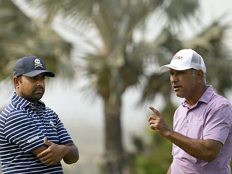 Sport - Golf - Jeev Milkha Singh (right) and Anirban Lahiri