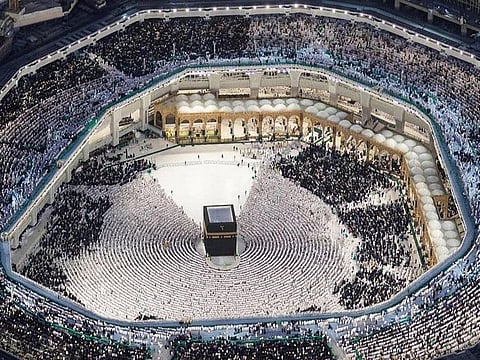 An aerial view of the Grand Mosque in Makkah on Thursday. 
