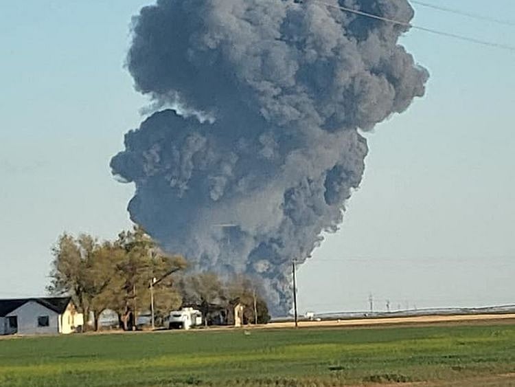 Smoke rises at the Southfork Dairy Farm
