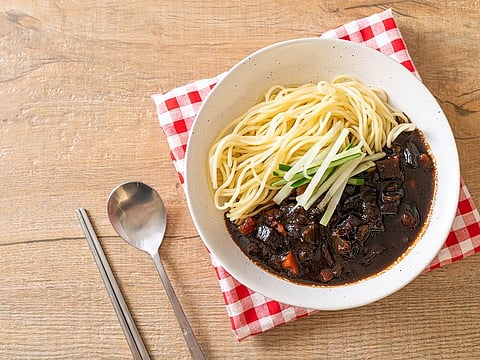 Jjajangmyeon or jajangmyeon