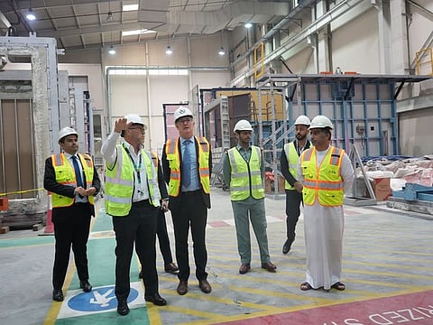 Senior representatives of ESL and UL Solutions during a survey of a facility in Dubai recently 