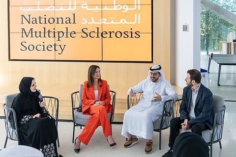 Panel discussion at NMSS launch moderated by Muna Al Harbi, MS Ambassador for NMSS.