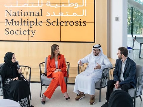 Panel discussion at NMSS launch moderated by Muna Al Harbi, MS Ambassador for NMSS.
