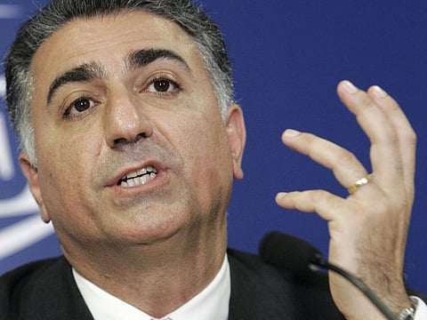 Reza Pahlavi, the son of Iran's toppled Shah Mohammad Reza Pahlavi, holds a news conference in Paris, June 7, 2006.