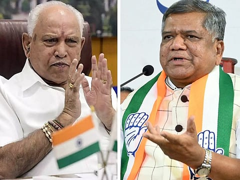  Karnataka CM and BJP leader BS Yediyurappa (left) has slammed Jagadish Shettar (right), another former Karnataka CM, who quit the party, ahead of Karnataka assembly polls