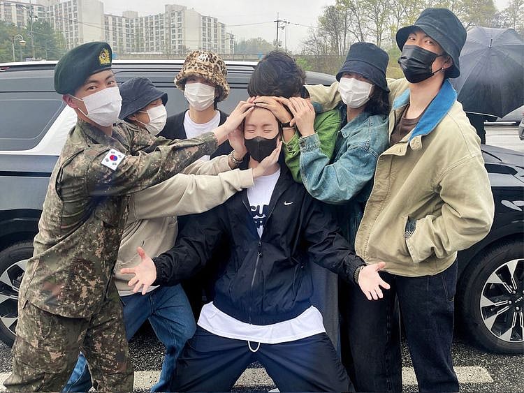 BTS members gather to send off J-Hope
