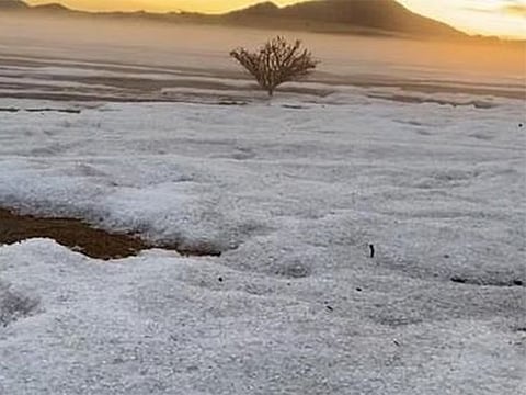 Bisha received hail early on Thursday.  