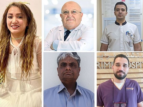 Rising to the call of duty during Eid: (Clockwise) Jhoan Aviguetero, Dr Osman El Labban, Mohamad T H Hussein, Mohammad Hamdi and Ataullah.