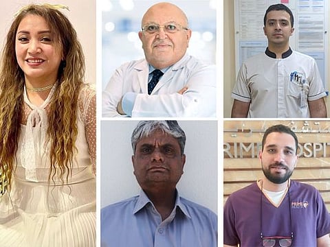 Rising to the call of duty during Eid: (Clockwise) Jhoan Aviguetero, Dr Osman El Labban, Mohamad T H Hussein, Mohammad Hamdi and Ataullah.