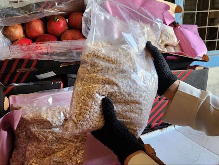 The drugs that were seized in Jeddah.