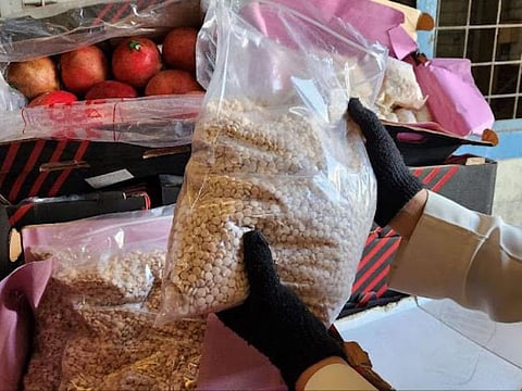 The drugs that were seized in Jeddah.