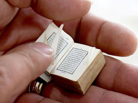 Scholars say it is one of the smallest Qurans on record.