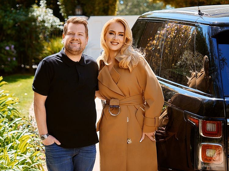 Adele with James Corden