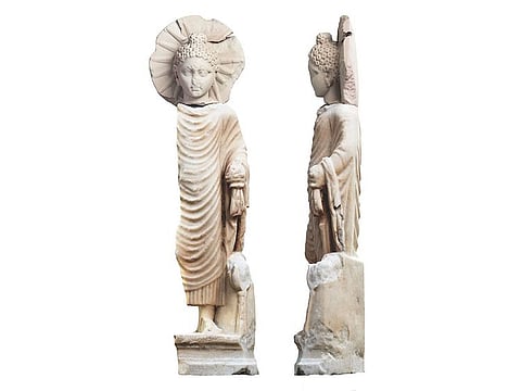 A statue of Buddha uncovered in Egypt's ancient seaport of Berenice, now known as Medinet el Haras.