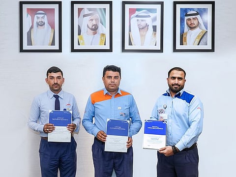 Some of the drivers who were felicitated recently.